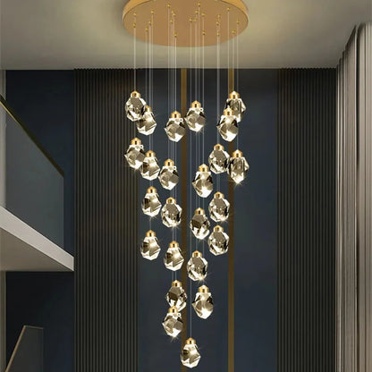 Luxury Villa Stair Crystal Chandelier