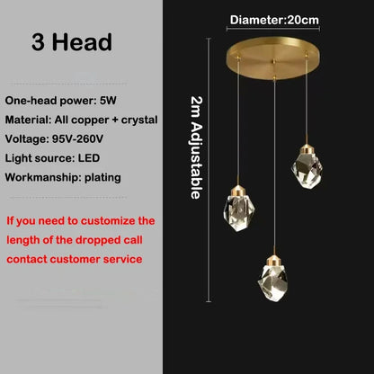 Luxury Villa Stair Crystal Chandelier