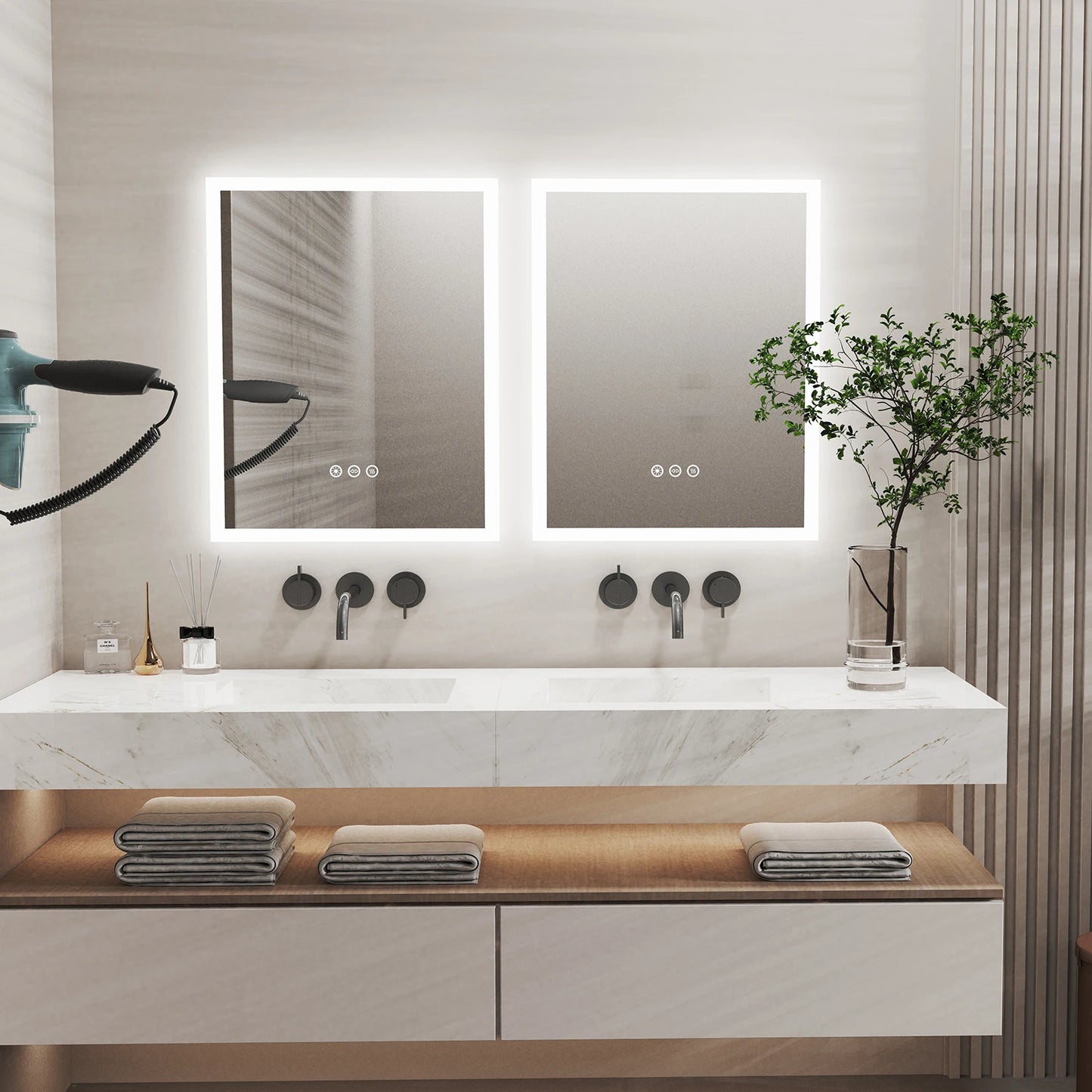 LED Lighted Bathroom Mirror with Anti-Fog