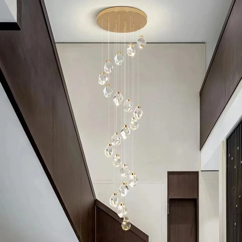 Luxury Villa Stair Crystal Chandelier