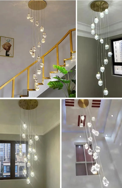 Luxury Villa Stair Crystal Chandelier