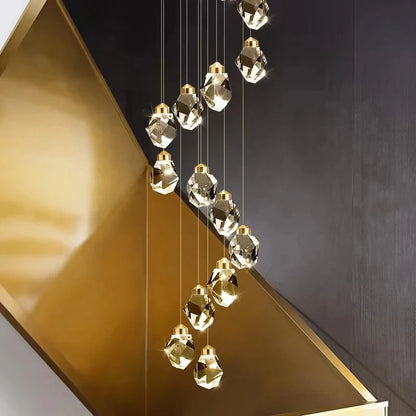 Luxury Villa Stair Crystal Chandelier