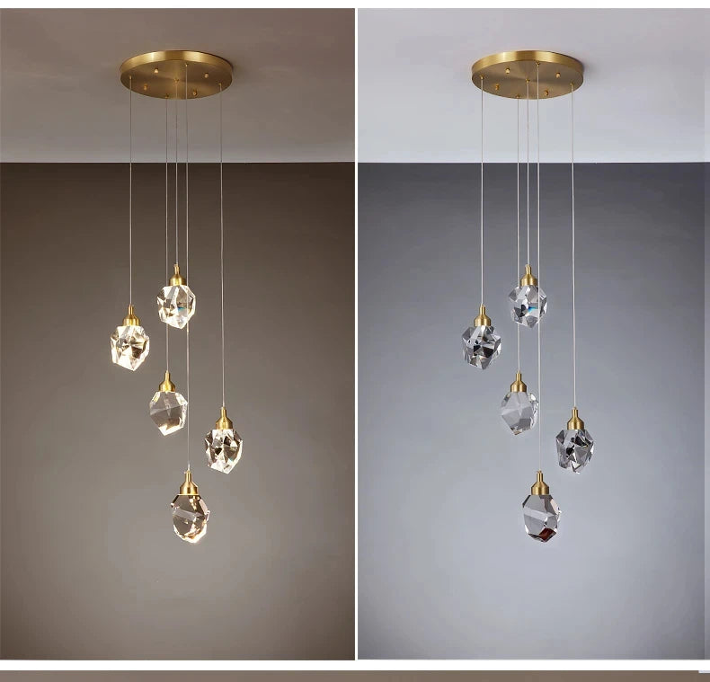 Luxury Villa Stair Crystal Chandelier