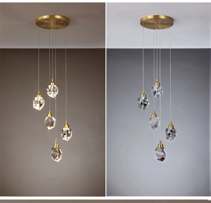 Luxury Villa Stair Crystal Chandelier