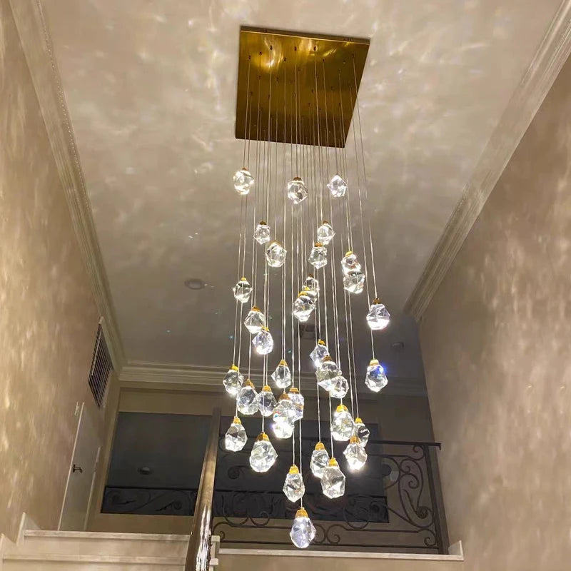 Luxury Villa Stair Crystal Chandelier